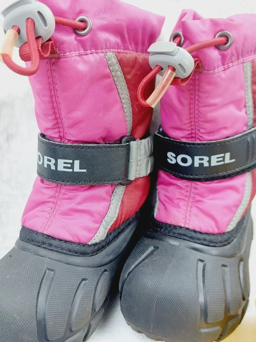 Set of 3 The North Face Sorel Crocs Girl's Pink Blue Yellow Winter Boots Size 6